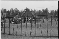 Fence and tents at camporee